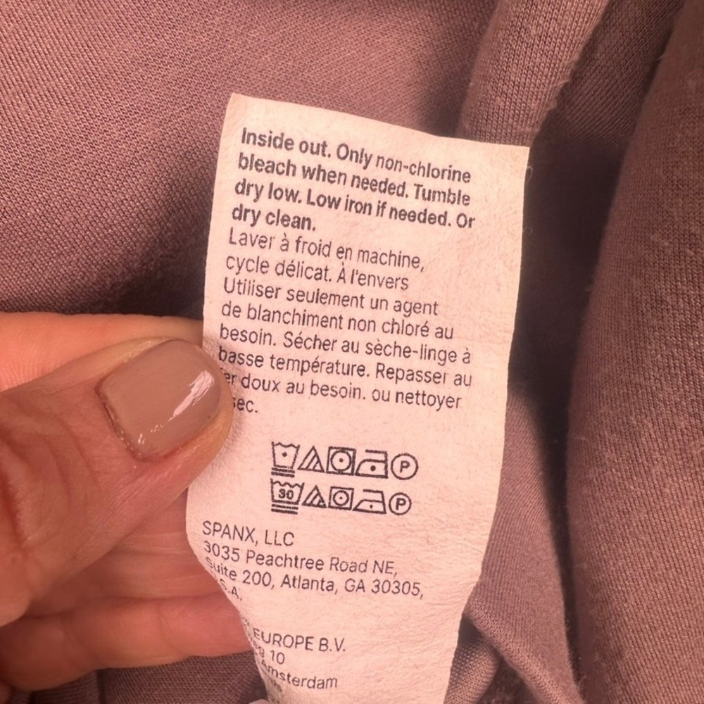 Spanx Half Zip Pullover Sweatshirt Brown Mauve Si… - image 8